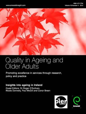 cover image of Quality in Ageing and Older Adults, Volume 13, Issue 1